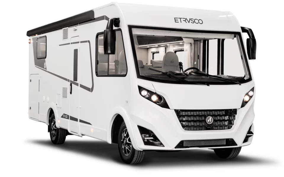 Etrusco obytný vůz v krajině